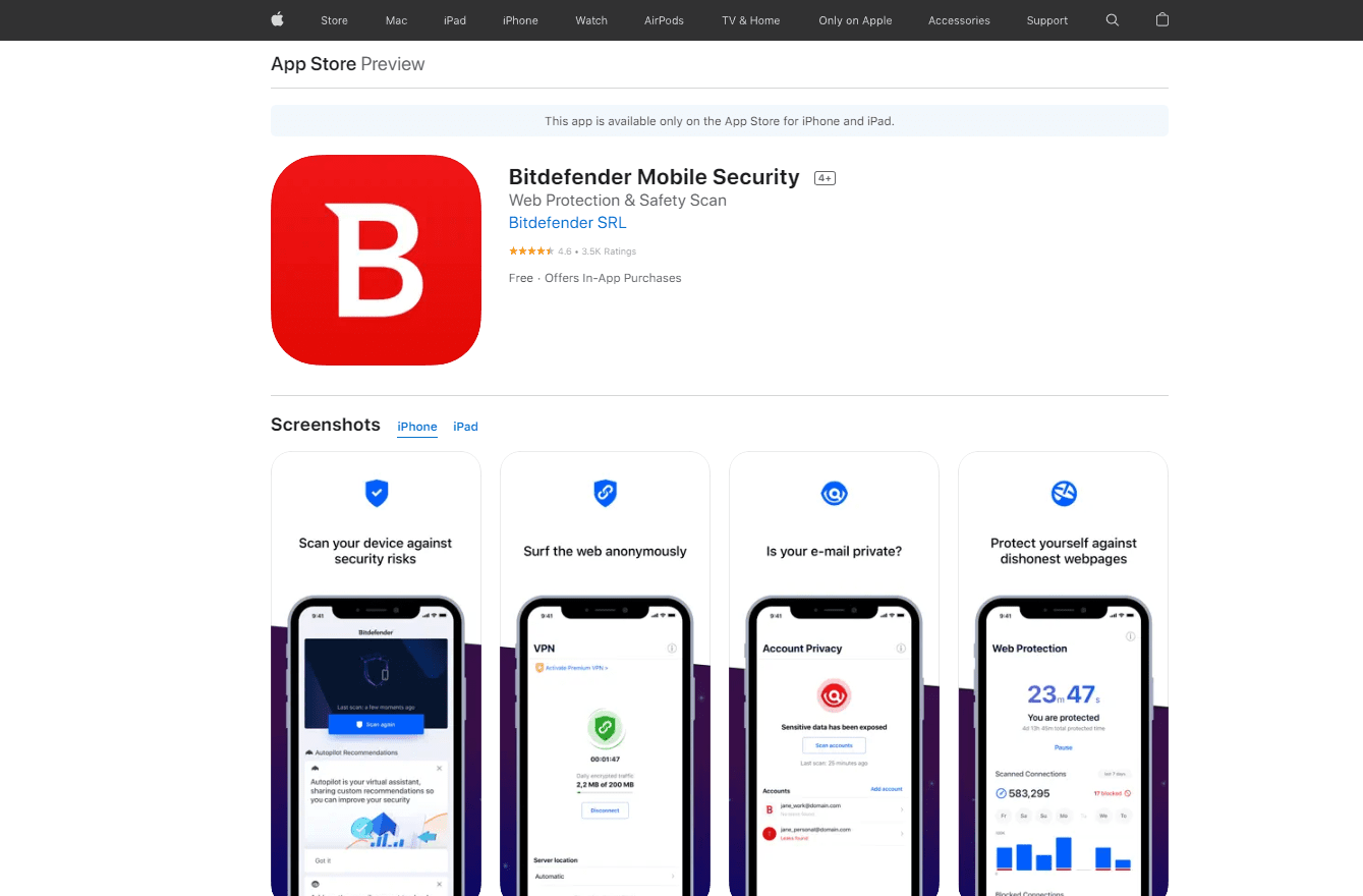 Defender For Ios Screenshots Najlepszy Antywirus na iPhone (2023) Ranking 11 aplikacji
